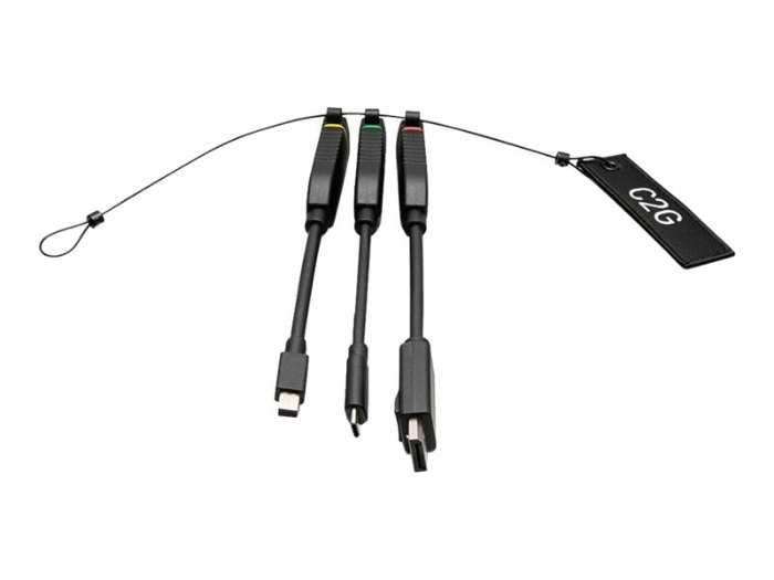 Bild på C2G Universal 4K HDMI Dongle Adapter Ring with Color Coded Mini DisplayPort, DisplayPort, and USB-C