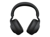 Bild på Evolve2 85 headset black MS, Link 380 BT adapter USB-C MS,1.2m USB-C to USB-A Cable, 3.5mm jack audio cable,Flight adapter, Carry case, Warranty and warning (safety leaflets)