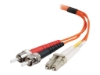 Bild på C2G LC-ST 50/125 OM2 Duplex Multimode PVC Fiber Optic Cable (LSZH)