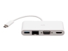 Bild på C2G USB C to HDMI, VGA, USB A & RJ45 Adapter