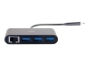 Bild på C2G USB C Ethernet and 3 Port USB Hub Black