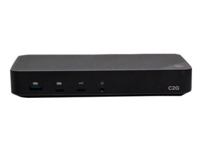 Bild på C2G USB-C 11-in-1 Hybrid DisplayLink and DP Alt Mode Triple 4K Docking Station with HDMI, DisplayPort, Ethernet, USB, 3.5mm Audio and Power Delivery up to 100W