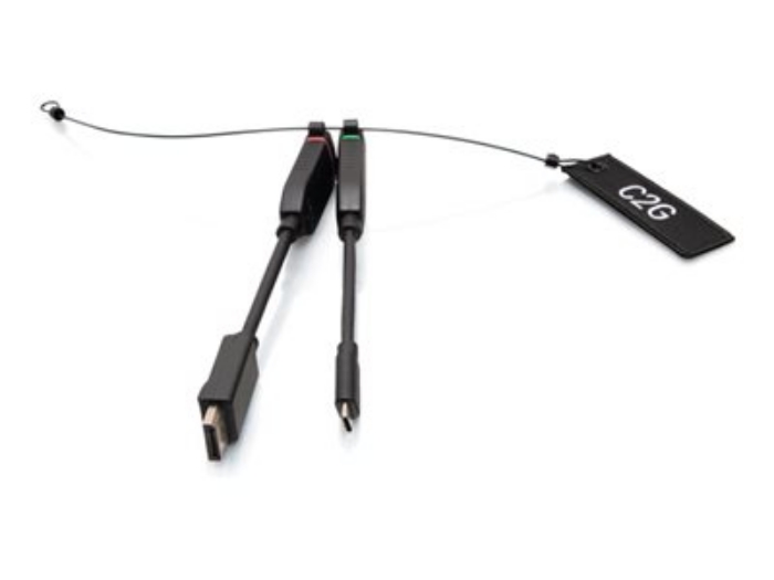 Bild på C2G Universal 4K HDMI Dongle Adapter Ring with Color Coded DisplayPort and USB-C