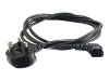 Bild på C2G 10m 18 AWG UK 90° Power Cord (IEC320C13R to BS 1363)