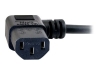 Bild på C2G 10m 18 AWG UK 90° Power Cord (IEC320C13R to BS 1363)