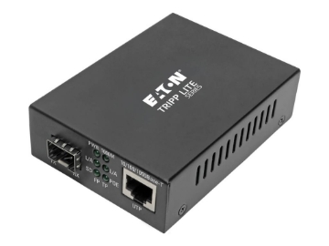 Bild på Eaton Tripp Lite Series Gigabit SFP Fiber to Ethernet Media Converter, POE+, International Power Cables, 10/100/1000 Mbps