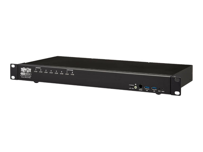 Bild på Eaton Tripp Lite series DisplayPort/USB KVM Switch 8-Port with Audio/Video and USB Peripheral Sharing, 4K 60 Hz, 1U Rack-Mount