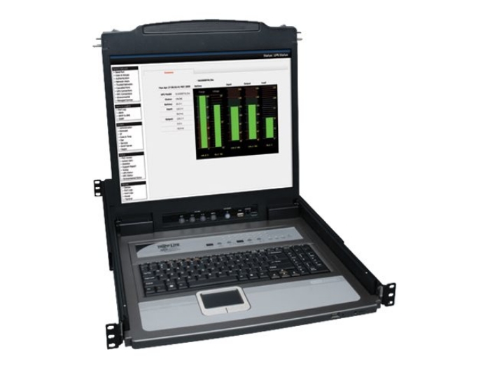 Bild på Eaton Tripp Lite Series 16-Port Rack Console KVM Switch 19" LCD PS2/USB Cables 1U