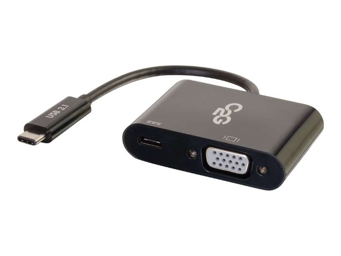 Bild på C2G USB C to VGA Adapter with Power Delivery
